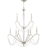 Progress Lighting Stratham 9-Light Brushed Nickel Chandelier