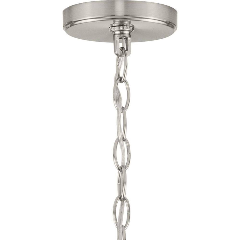 Progress Lighting Leyden 5-Light Brushed Nickel Farmhouse Chandelier Light