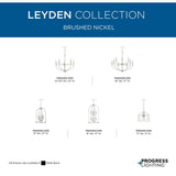 Progress Lighting Leyden 5-Light Brushed Nickel Farmhouse Chandelier Light