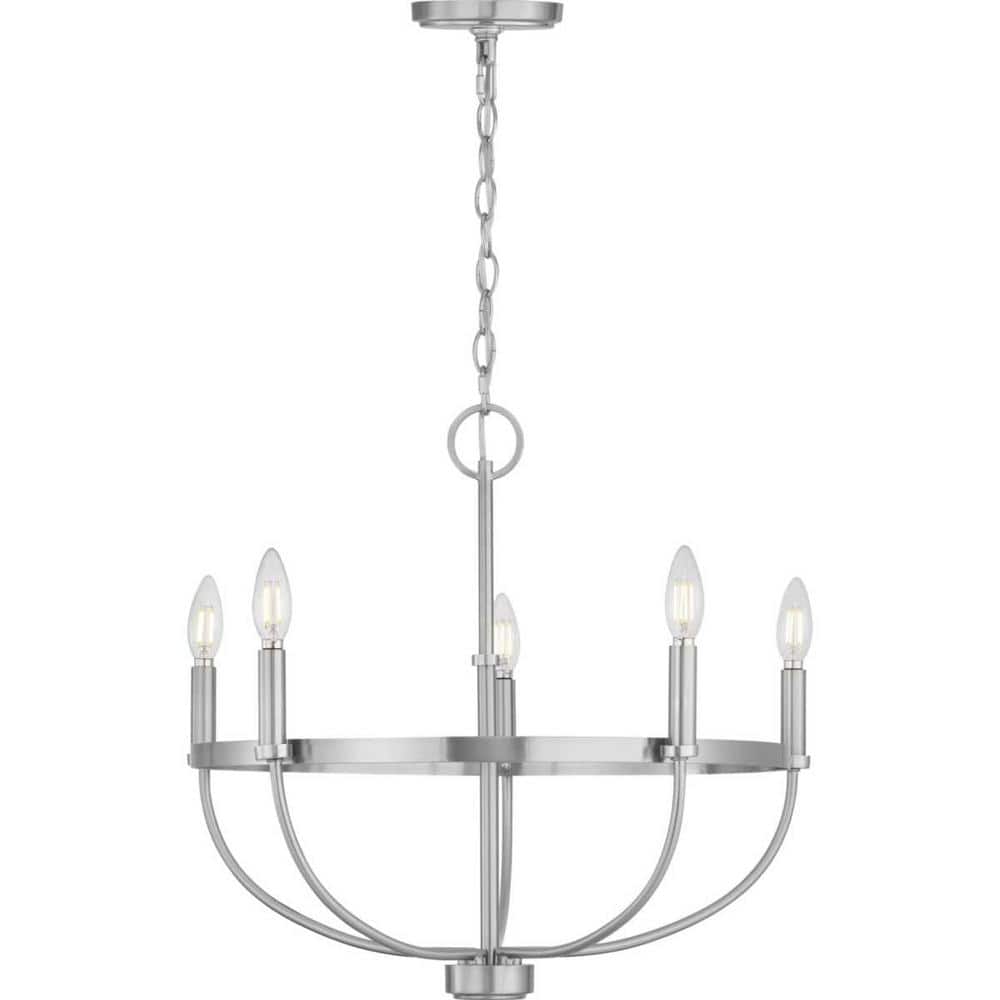 Progress Lighting Camperdown 5-Light Brushed Nickel Chandelier