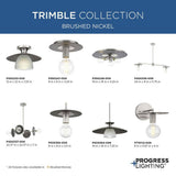 Progress Lighting Trimble 2-Light Brushed Nickel Linear Chandelier