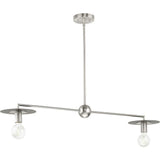 Progress Lighting Trimble 2-Light Brushed Nickel Linear Chandelier
