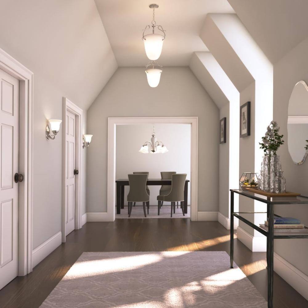 Progress Lighting Bedford Collection 5-Light Brushed Nickel Etched Alabaster Glass Traditional Chandelier Light