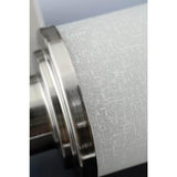 Progress Lighting Alexa Collection 5-Light Brushed Nickel Etched Linen With Clear Edge Glass Modern Chandelier Light