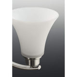 Progress Lighting Joy Collection 5-Light Brushed Nickel Etched White Inside Glass Traditional Chandelier Light