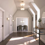 Progress Lighting Invite Collection 5-Light Brushed Nickel White Silk Mylar Shade New Traditional Chandelier Light