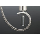 Progress Lighting Invite Collection 5-Light Brushed Nickel White Silk Mylar Shade New Traditional Chandelier Light