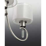 Progress Lighting Invite Collection 5-Light Brushed Nickel White Silk Mylar Shade New Traditional Chandelier Light