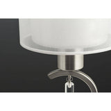 Progress Lighting Invite Collection 5-Light Brushed Nickel White Silk Mylar Shade New Traditional Chandelier Light