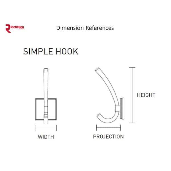 Richelieu 5-1/8 in. (130 mm) Brushed Nickel Decorative Wall Hook