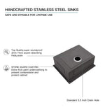 Sarlai 16 -Gauge Stainless Steel 23 in. Single Bowl Undermount Workstation Kitchen Sink Laundry Sink with All Accessories