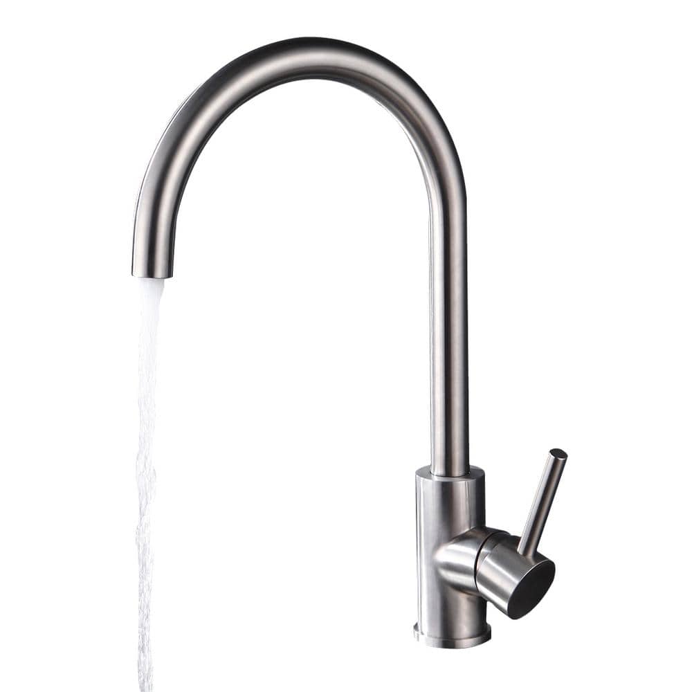 ANZZI Carriage Single Handle Standard Kitchen Faucet in Brushed Nickel