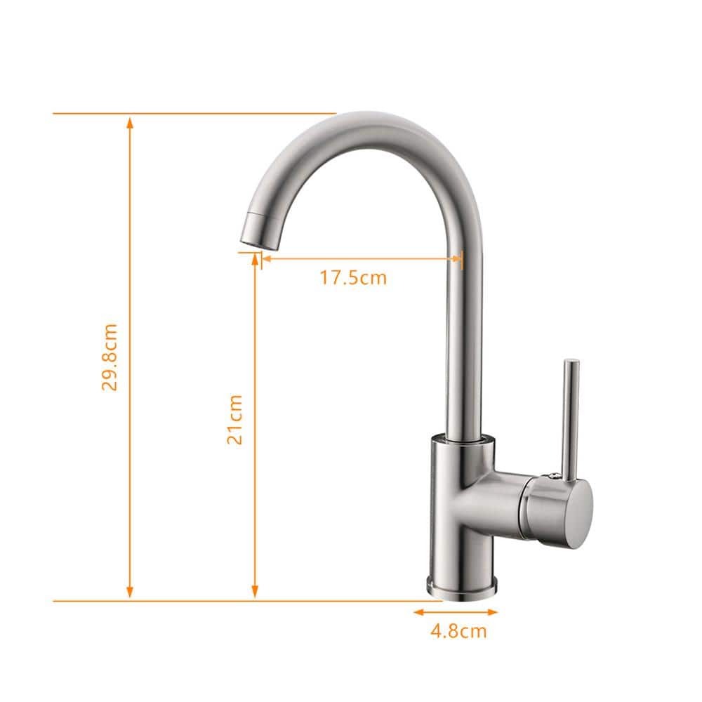 ANZZI Carriage Single Handle Standard Kitchen Faucet in Brushed Nickel