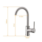 ANZZI Carriage Single Handle Standard Kitchen Faucet in Brushed Nickel