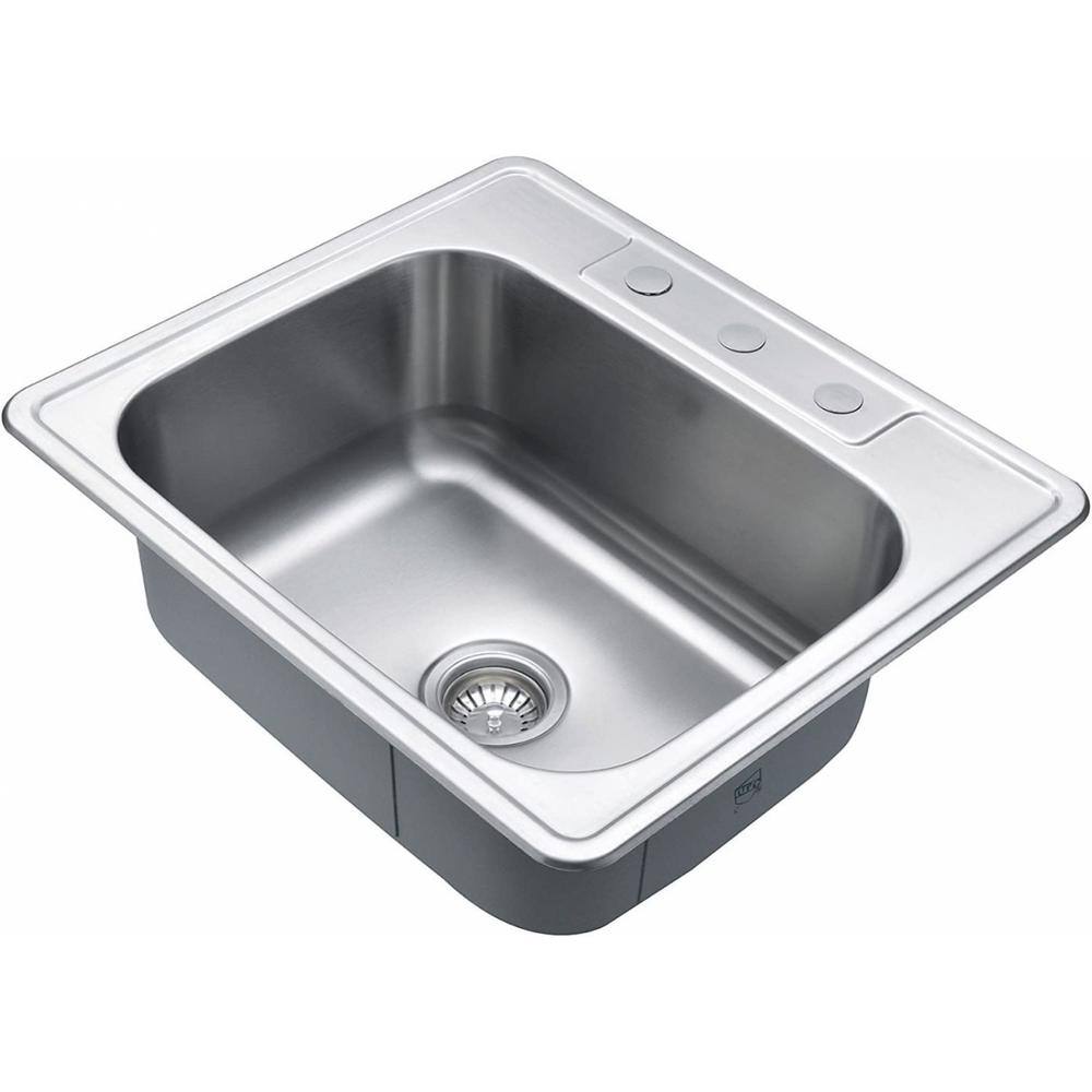 Stainless Steel Farmhouse Apron Front Laundry Sink - 25 in. x 22 in. x 8 in.