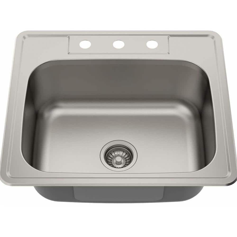 Stainless Steel Farmhouse Apron Front Laundry Sink - 25 in. x 22 in. x 8 in.