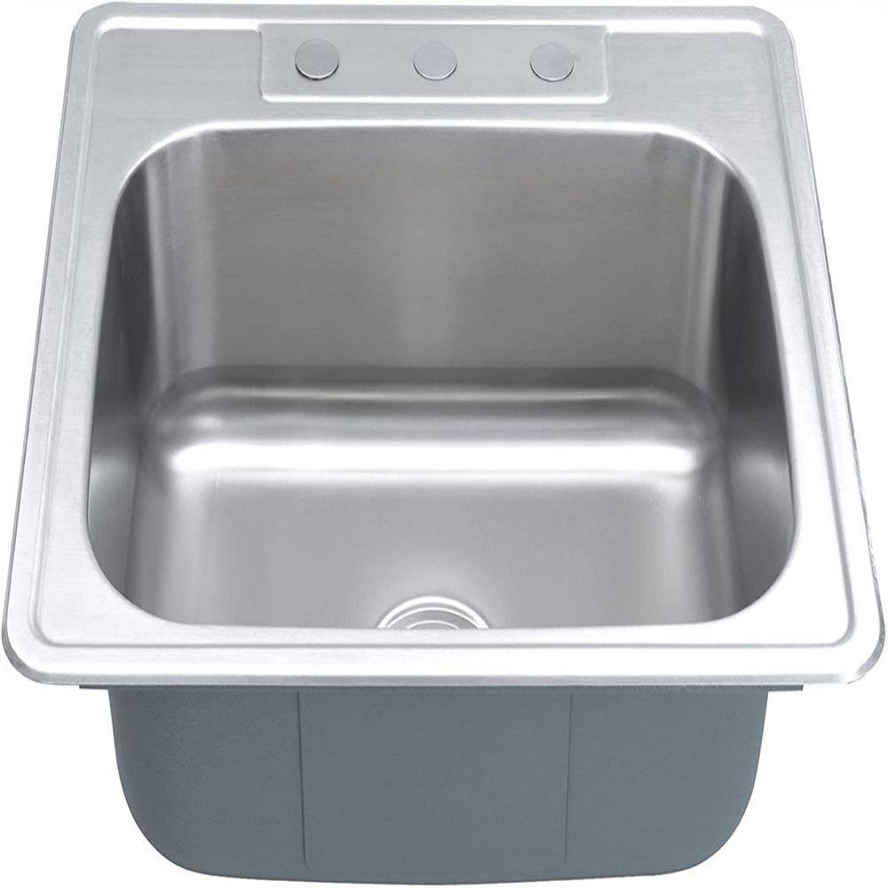 Stainless Steel Farmhouse Apron Front Laundry Sink - 25 in. x 22 in. x 8 in.