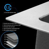 cadeninc 25 x 22 x 12 Inch Single Bowl Drop-In Utility Sink