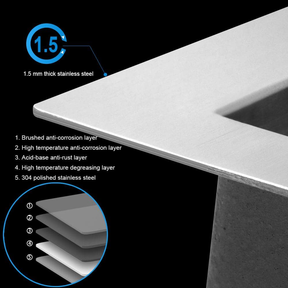 Cadeninc 23 x 18 x 12 Inch Undermount Stainless Steel Laundry Utility Sink