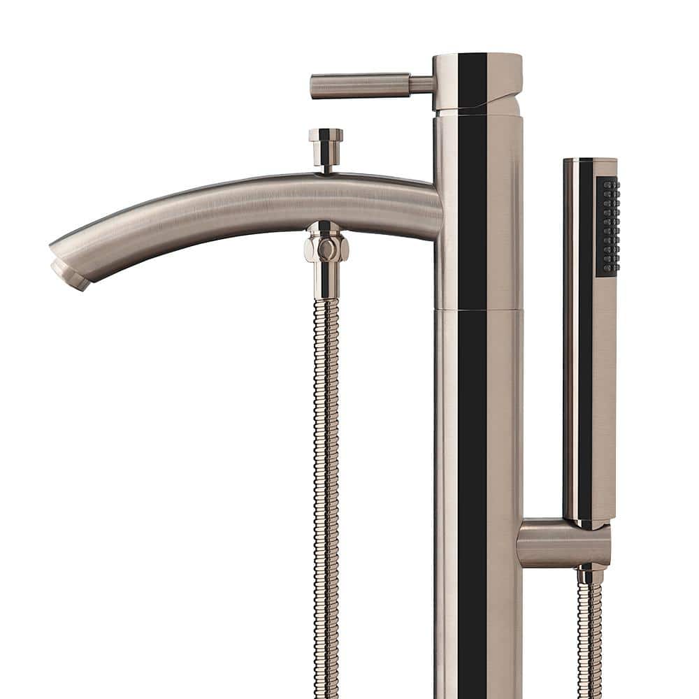 Wyndham Collection Taron Freestanding Tub Faucet, Brushed Nickel