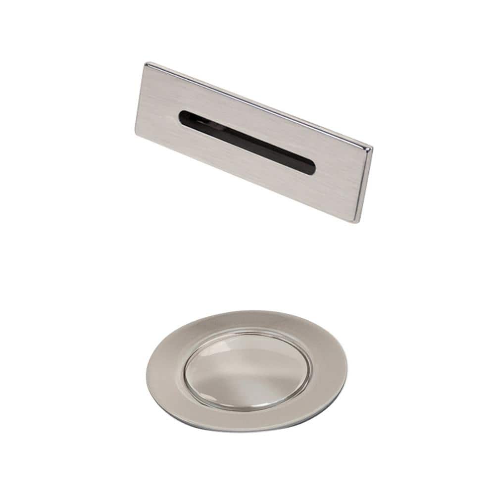 Wyndham Collection Pop-Up Drain Trim Kit with Overflow Plate, Brushed Nickel
