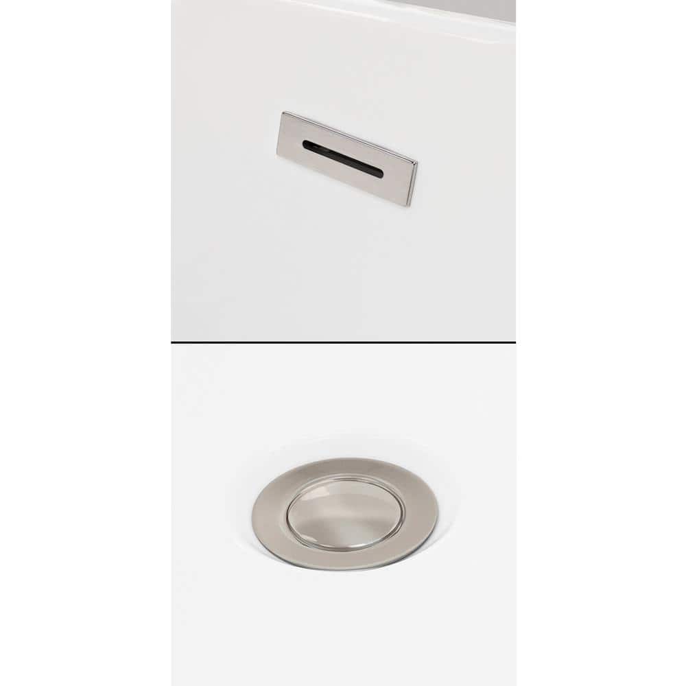 Wyndham Collection Pop-Up Drain Trim Kit with Overflow Plate, Brushed Nickel