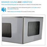 Transolid 15 Gal. 22.1 in. D x 24 in. W Freestanding Laundry Sink with Cabinet in Brushed Satin with Faucet and Accessories