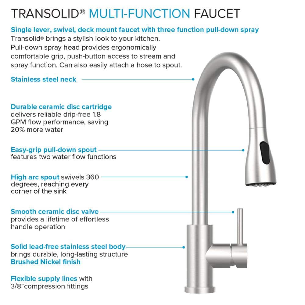 Transolid 15 Gal. 22.1 in. D x 24 in. W Freestanding Laundry Sink with Cabinet in Brushed Satin with Faucet and Accessories