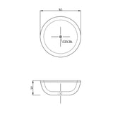 ANZZI Posh Series Deco-Glass Vessel Sink, Round 16.5 in., Brushed Silver