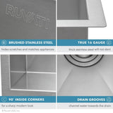 Ruvati 23 in. x 19 in. x 13 in. Single Bowl Undermount Laundry Utility Workstation Sink