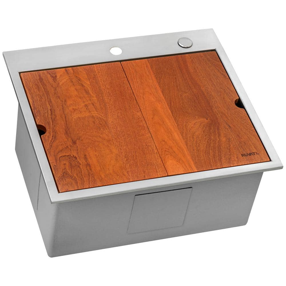 Ruvati Alto 25 x 22 x 12 Stainless Steel Topmount Laundry Utility Workstation Sink