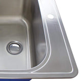 Transolid Meridian 25 in. x 22 in. Stainless Steel Drop-In Laundry Utility Sink Kit