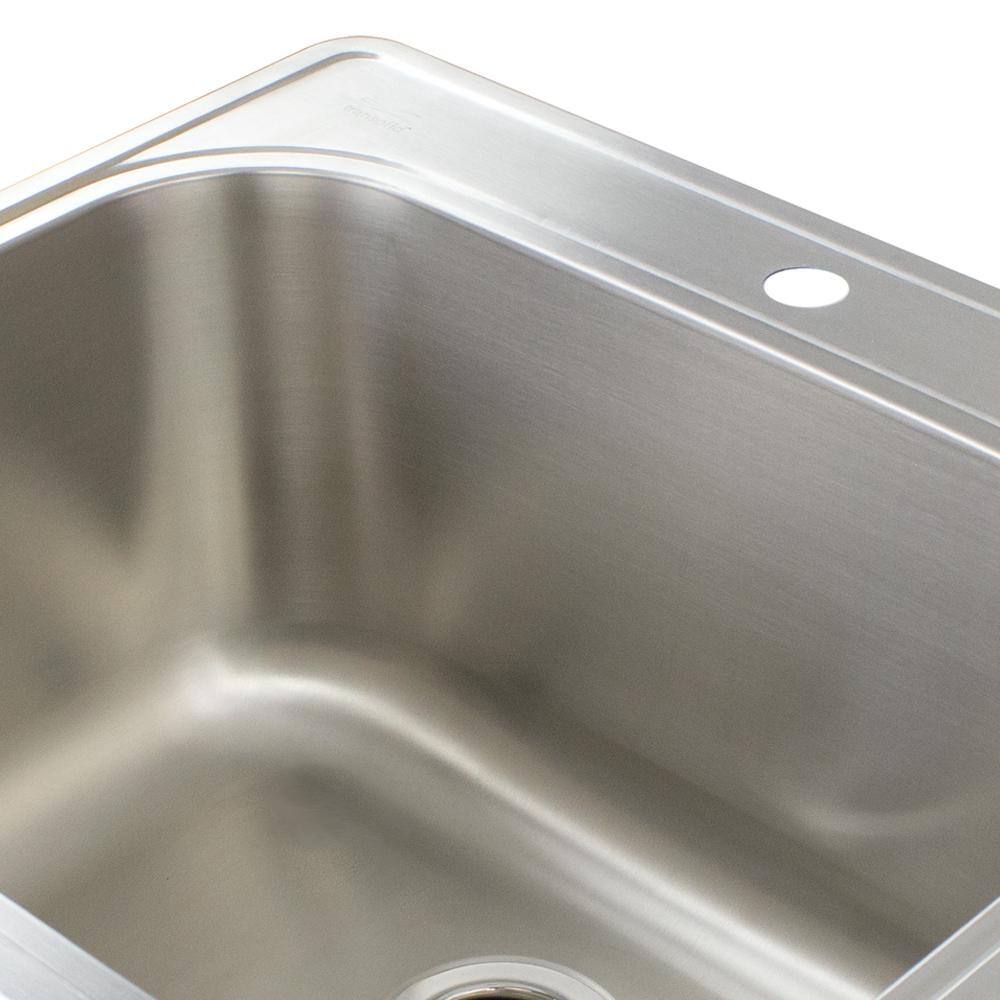 Transolid Meridian 25 in. x 22 in. x 12 in. Stainless Steel Drop-in Laundry/Utility Sink Kit with 4-Hole