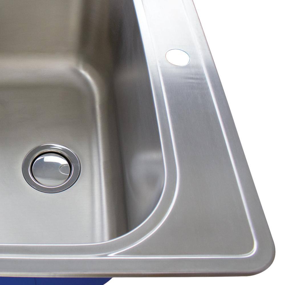 Transolid Meridian 25 x 22 x 12 Stainless Steel Drop-in Laundry/Utility Sink Kit