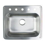 Transolid Meridian 25 x 22 x 12 Stainless Steel Drop-in Laundry/Utility Sink Kit