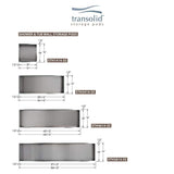 Transolid Storage Pod 46.5 in. x 14 in. 18-Gauge Stainless Steel Shower Niche