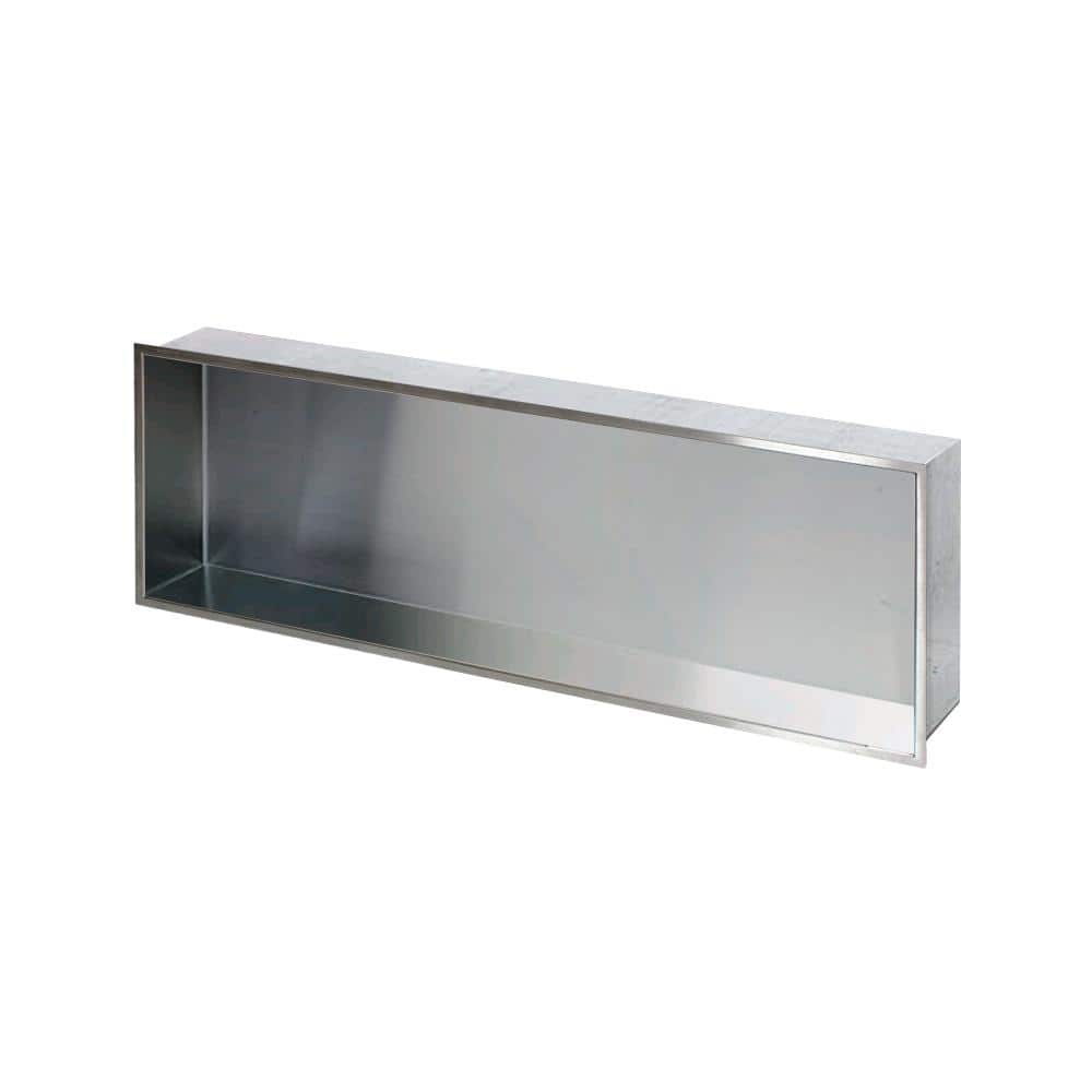 Transolid Storage Pod 46.5 in. x 14 in. 18-Gauge Stainless Steel Shower Niche