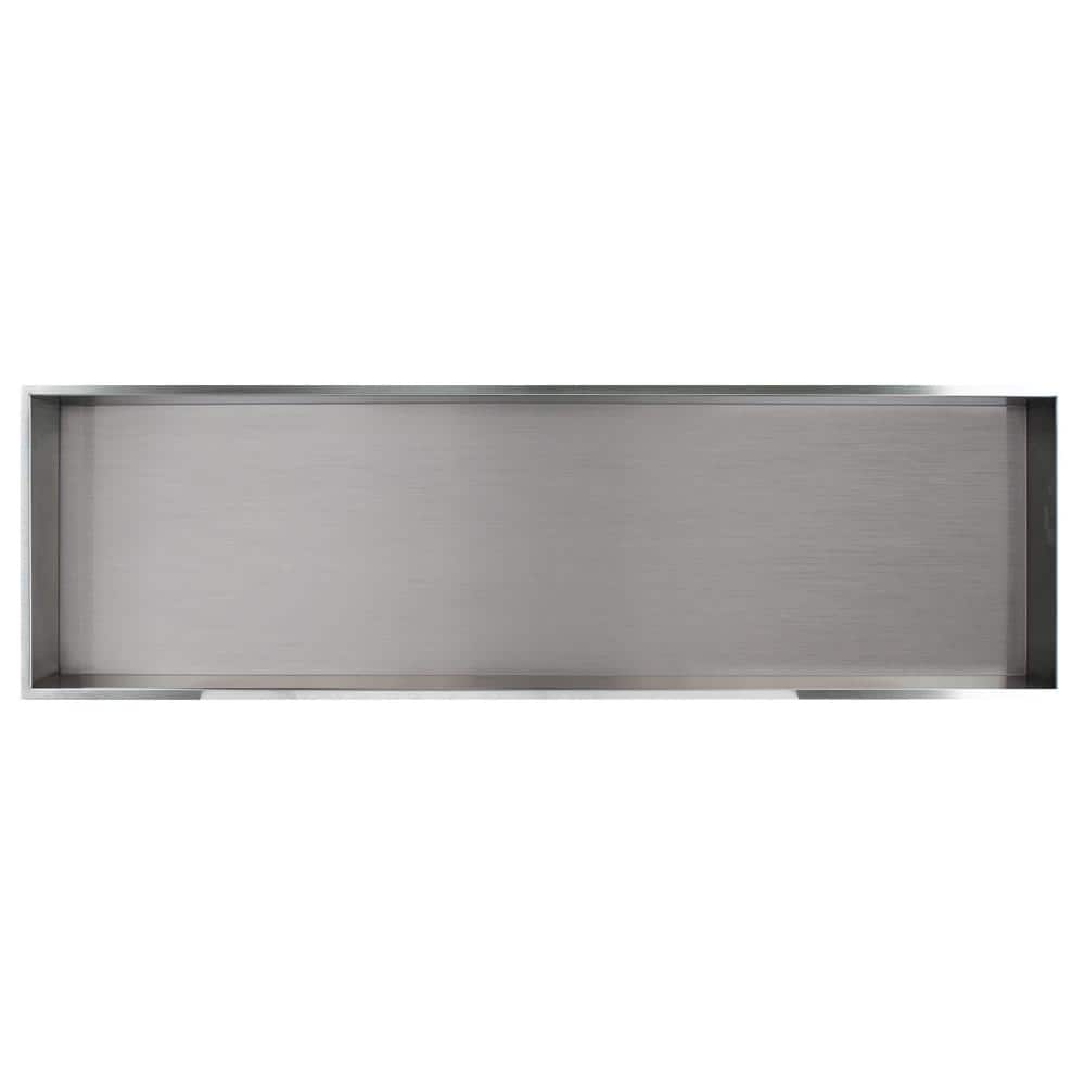 Transolid Storage Pod 46.5 in. x 14 in. 18-Gauge Stainless Steel Shower Niche