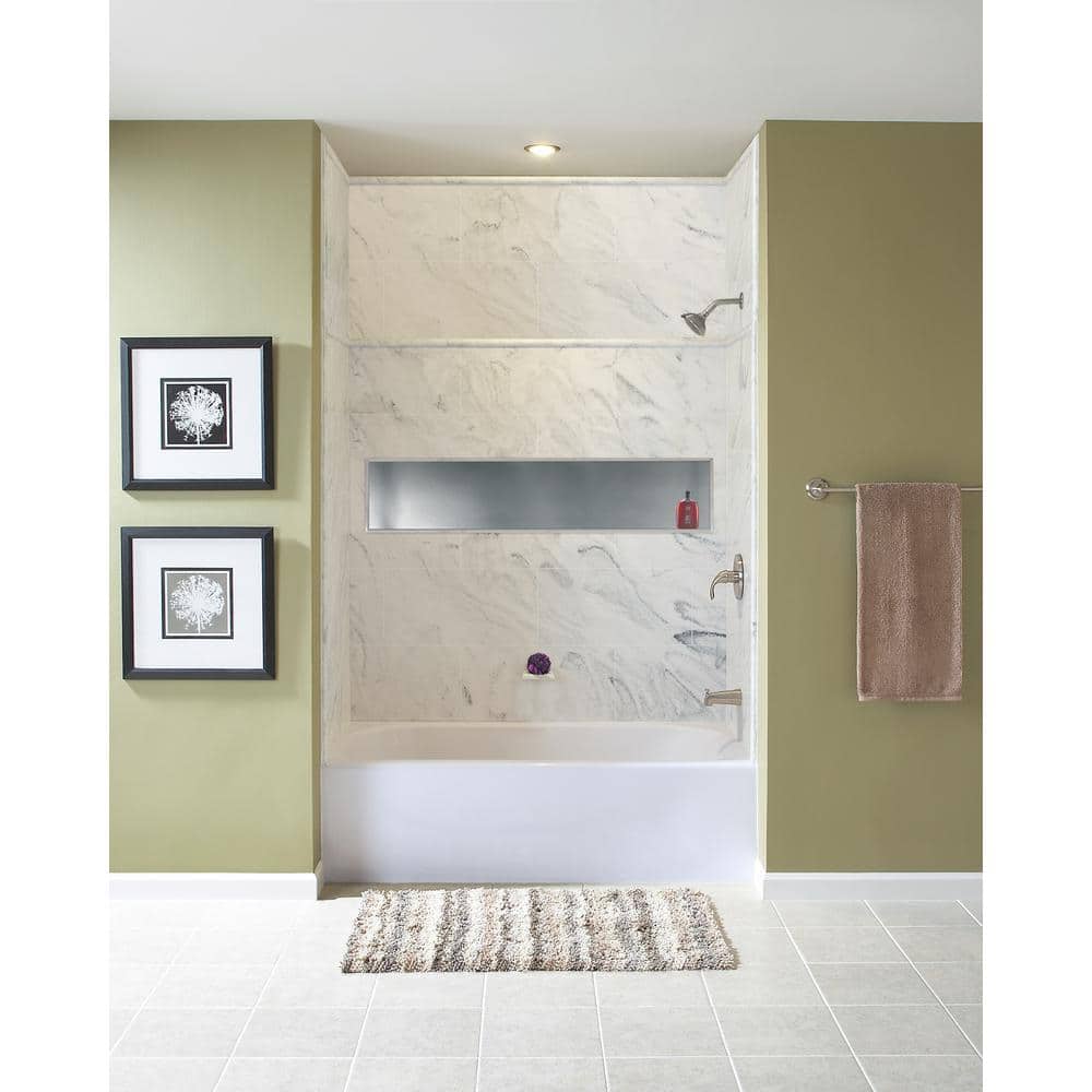 Transolid Storage Pod 46.5 in. x 14 in. 18-Gauge Stainless Steel Shower Niche