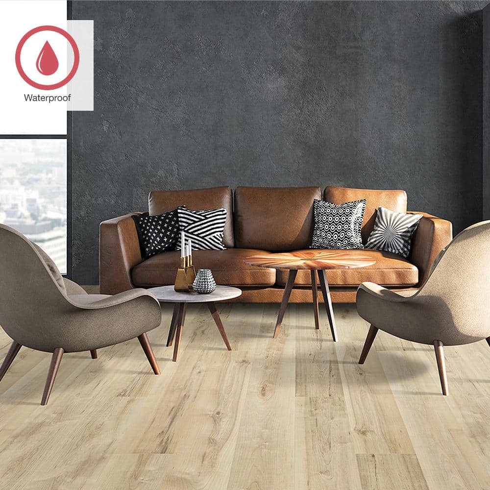 Pergo Outlast+ Buff Weathered Maple 12 mm T x 7.4 in. W Waterproof Laminate Wood Flooring (19.63 sq. ft./Case)