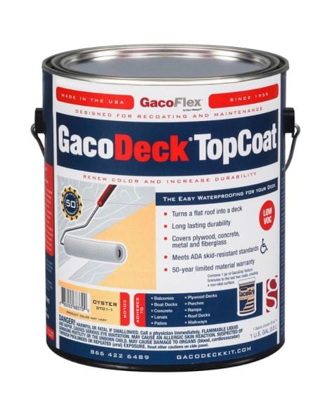 Gaco GacoDeck Top Coat Acrylic Waterproofing Oyster 1 gal