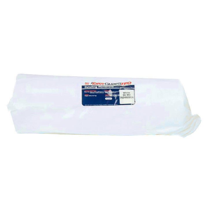 GAF EverGuard TPO UN-55 Detailing Membrane Roll, White, 24 in. x 50 ft.