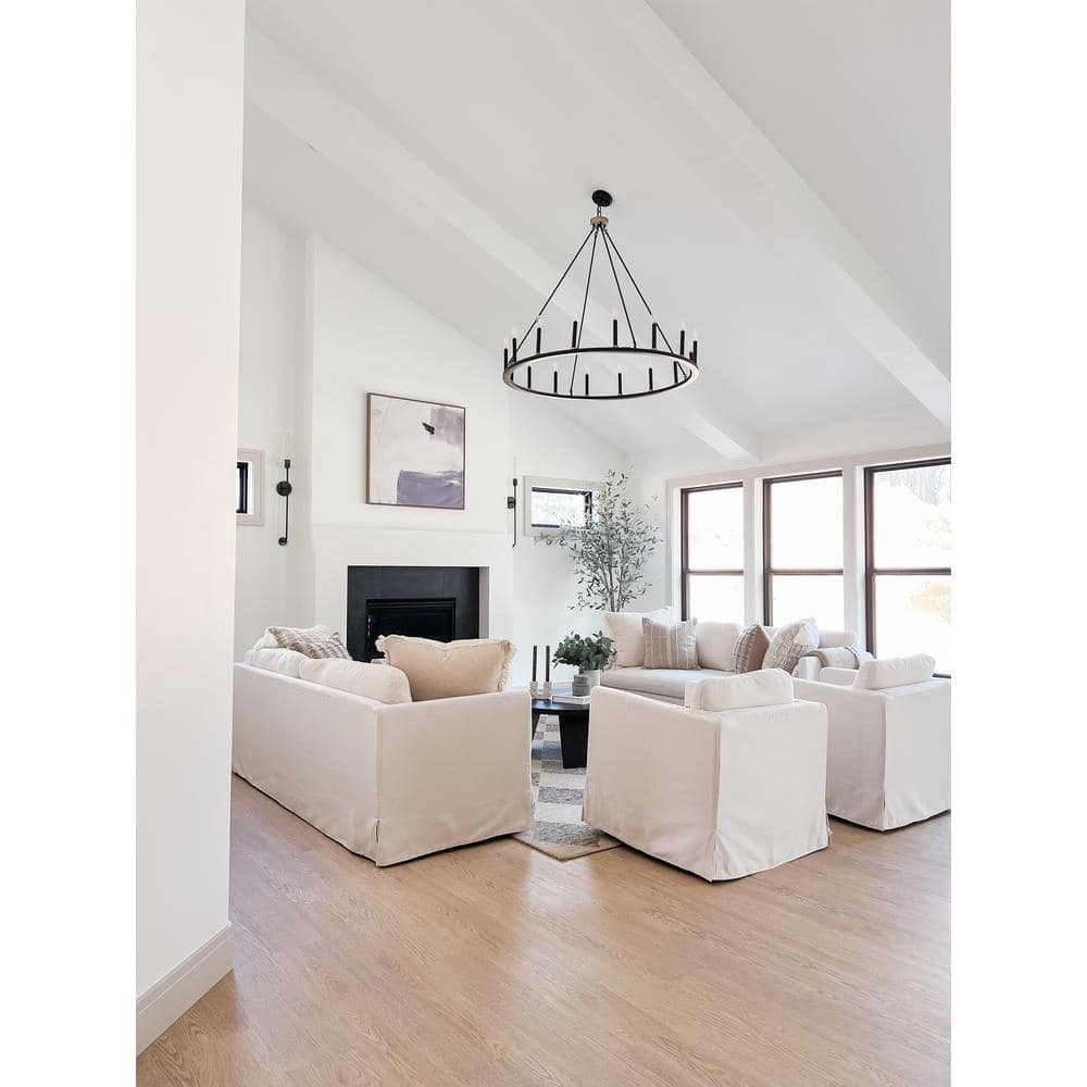 DuraDecor Liz Marie's Bungalow Beige 20 MIL x 7 in. W x 48 in. L Click Lock Waterproof Lux Vinyl Plank Flooring (23.2 sqft/case)