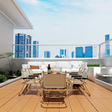 All Weather 1 ft. x 1 ft. Polypropylene Interlocking Deck Tiles in Burly Wood For Pool Balcony (44 Pack)