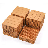 All Weather 1 ft. x 1 ft. Polypropylene Interlocking Deck Tiles in Burly Wood For Pool Balcony (44 Pack)