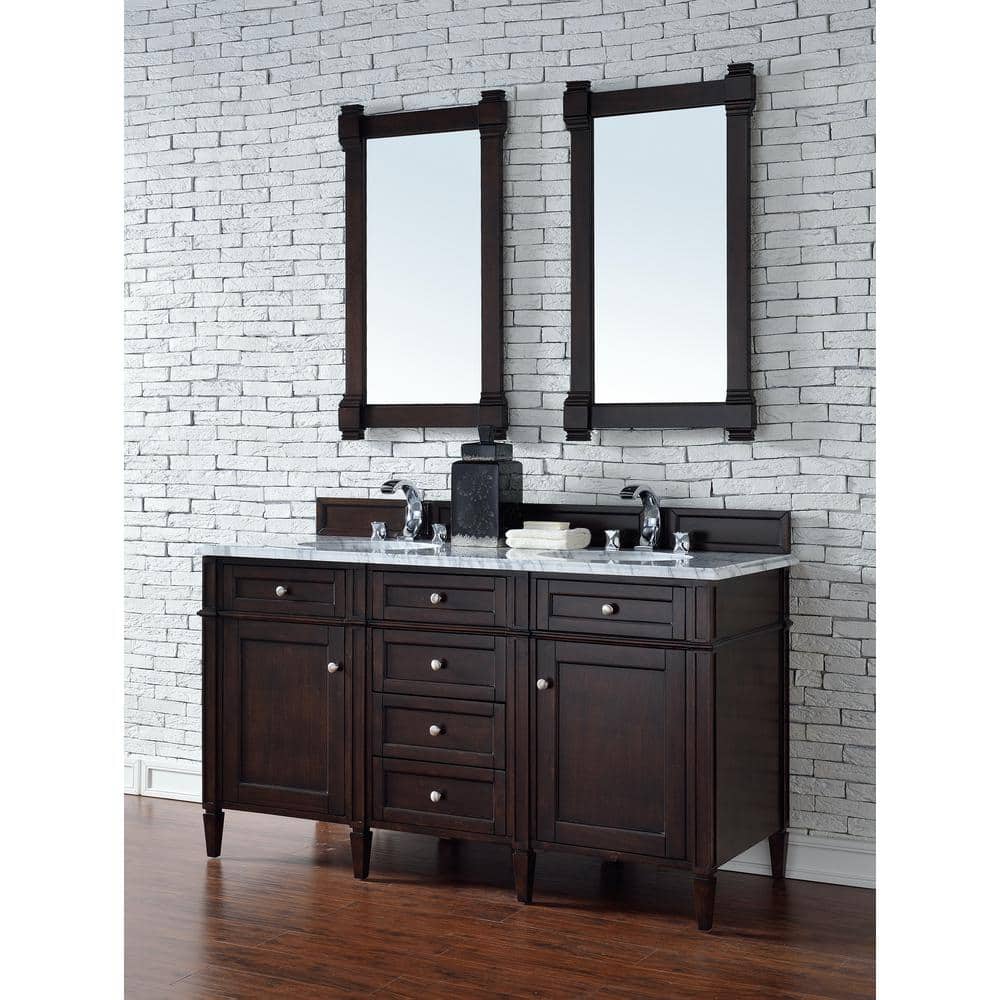 James Martin Vanities Brittany 21.7 x 39.2 Inch Burnished Mahogany Bathroom Vanity Mirror