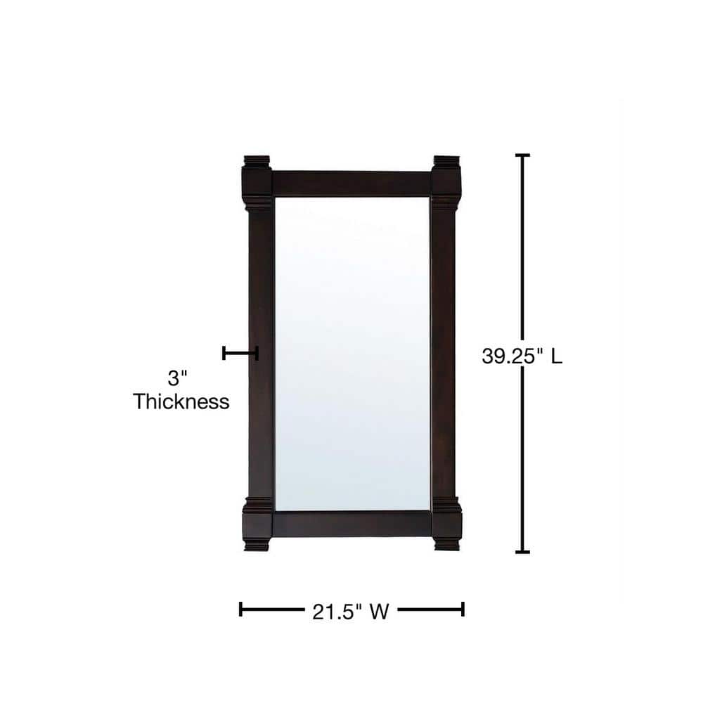 James Martin Vanities Brittany 21.7 x 39.2 Inch Burnished Mahogany Bathroom Vanity Mirror