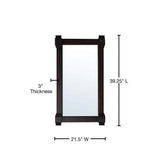 James Martin Vanities Brittany 21.7 x 39.2 Inch Burnished Mahogany Bathroom Vanity Mirror