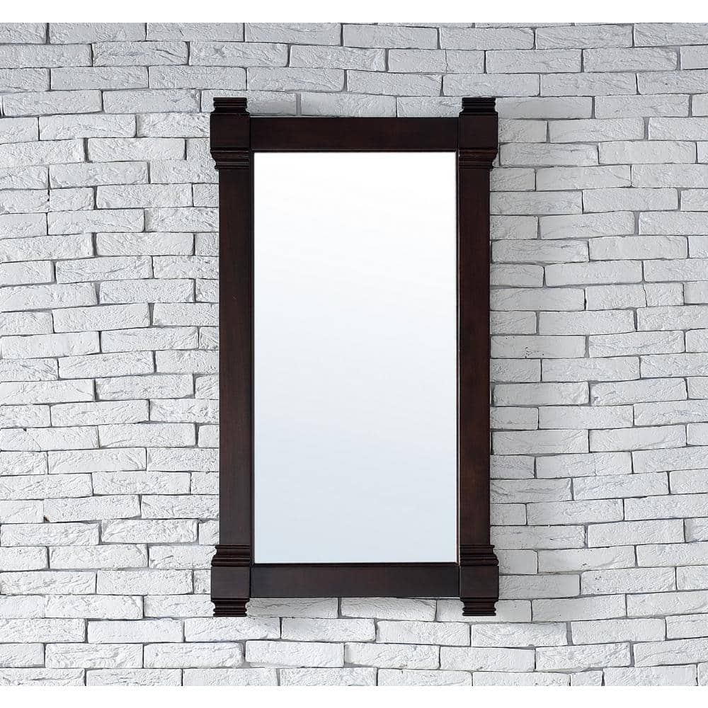 James Martin Vanities Brittany 21.7 x 39.2 Inch Burnished Mahogany Bathroom Vanity Mirror