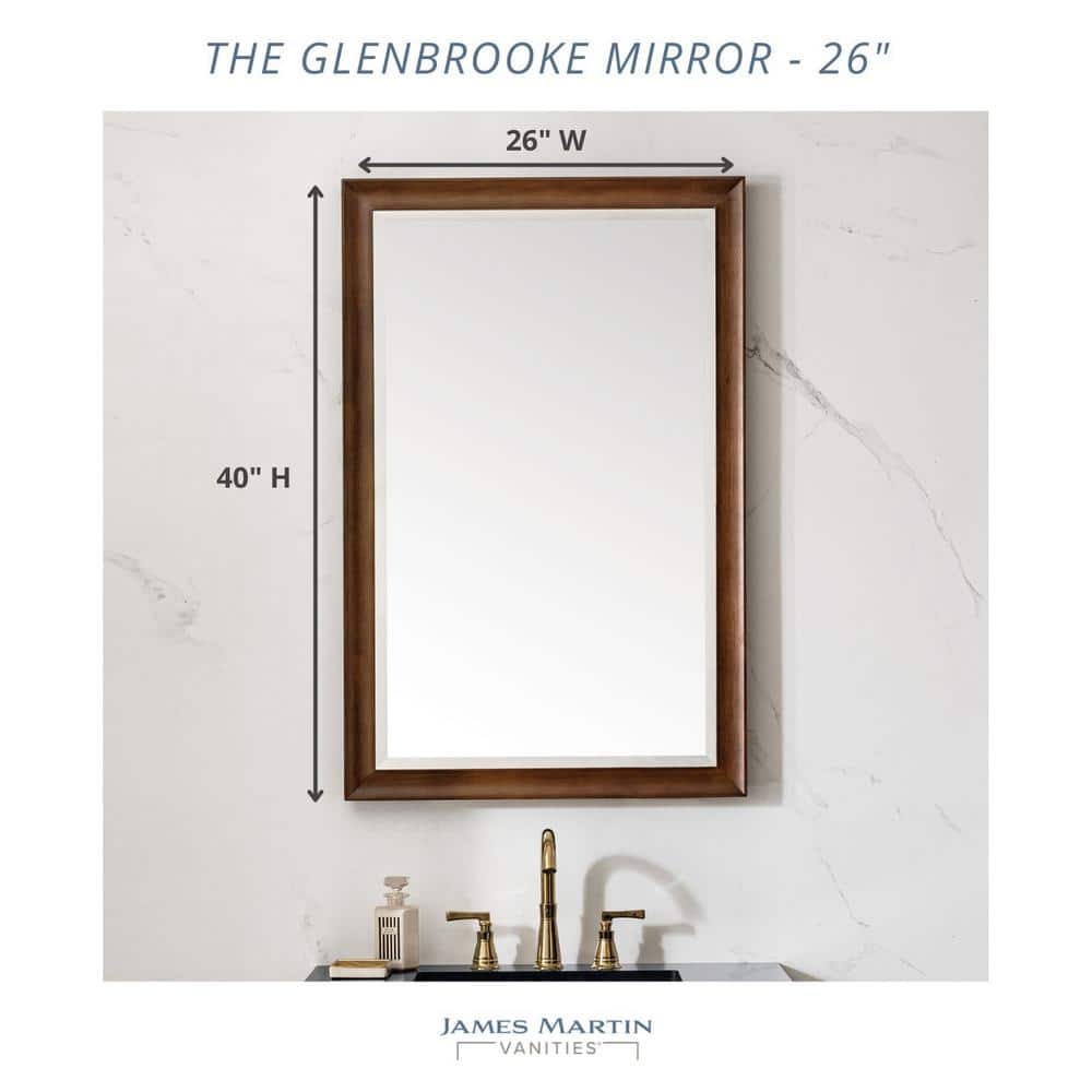James Martin Vanities Glenbrooke 26" x 40" Burnished Mahogany Vanity Mirror
